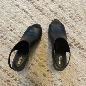 ~ Michael’s Kors Black Open Toe Heels ~